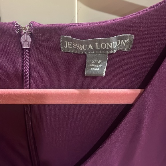 Jessica London Purple Sleeveless Relaxed Dress - Picture 2 of 4